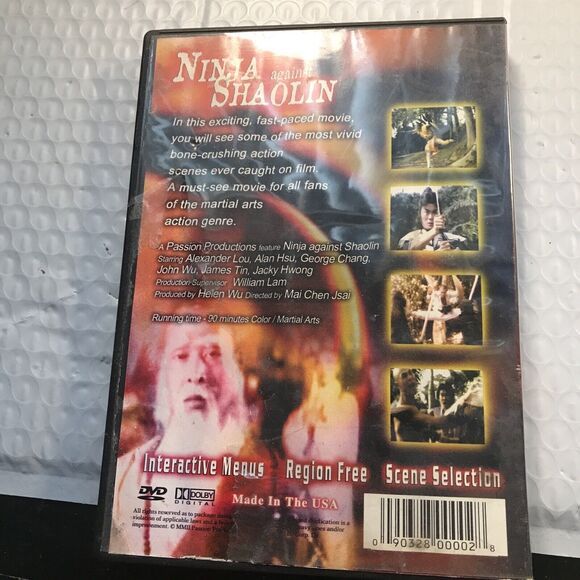 Ninja Against Shaolin DVD. New. Fast Free Shipping - Picture 3 of 3